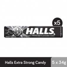 Halls Stick Extra Strong Mint Candy (34g X 5)